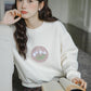 Crochet Tulip Sweatshirt (White)