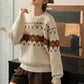 Cinnamon Fair Isle Sweater (Cream)