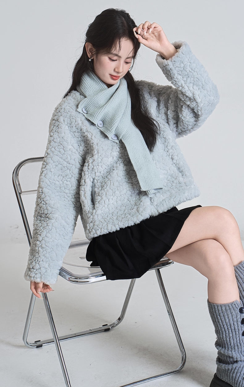 Sherpa Scarf Jacket (2 Colors)