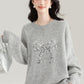 Sequin Bow Sweater (Grey)