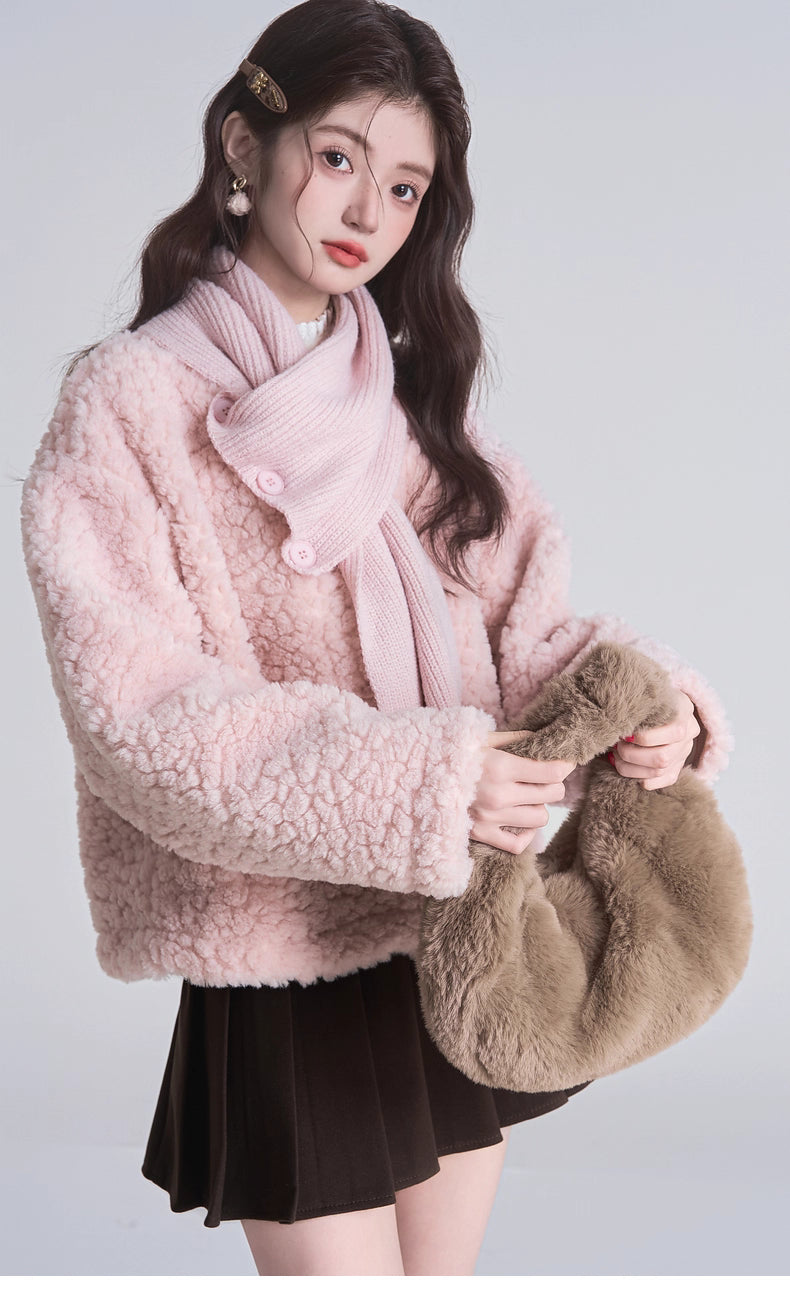 Sherpa Scarf Jacket (2 Colors)