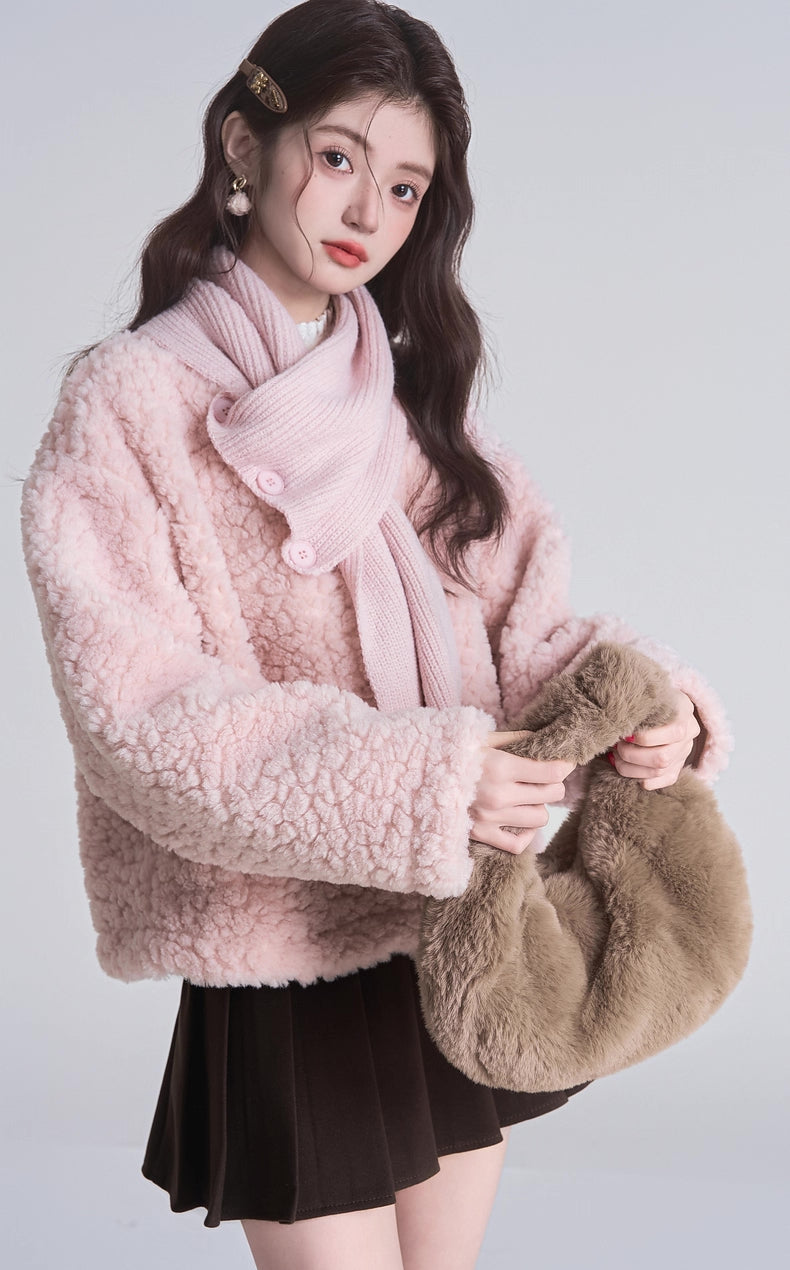Sherpa Scarf Jacket (2 Colors)