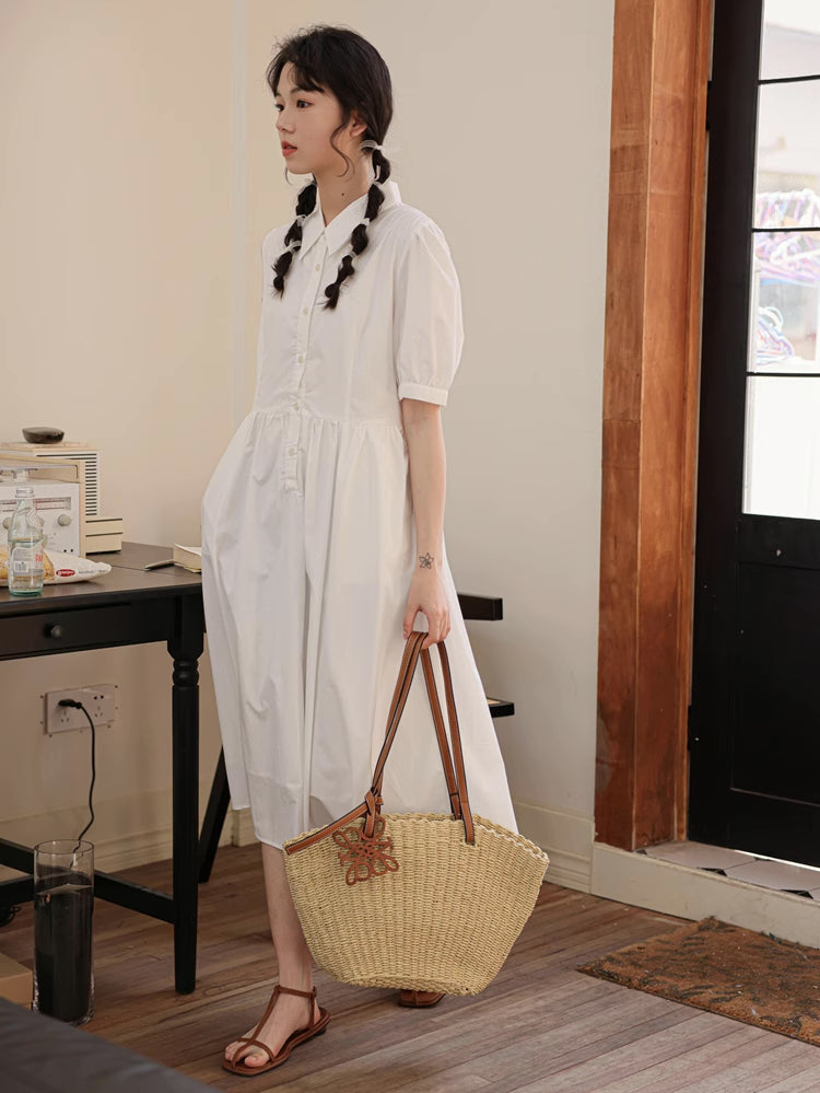 Everyday Midi Shirt Dress (2 Colors)