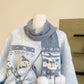 Snowy Snowman Fair Isle Cardigan (Blue)