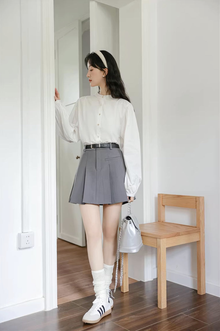 Preppy Pleated Mini Skirt (4 Colors)
