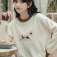 Waffle Knit Flower Sweater (2 Colors)