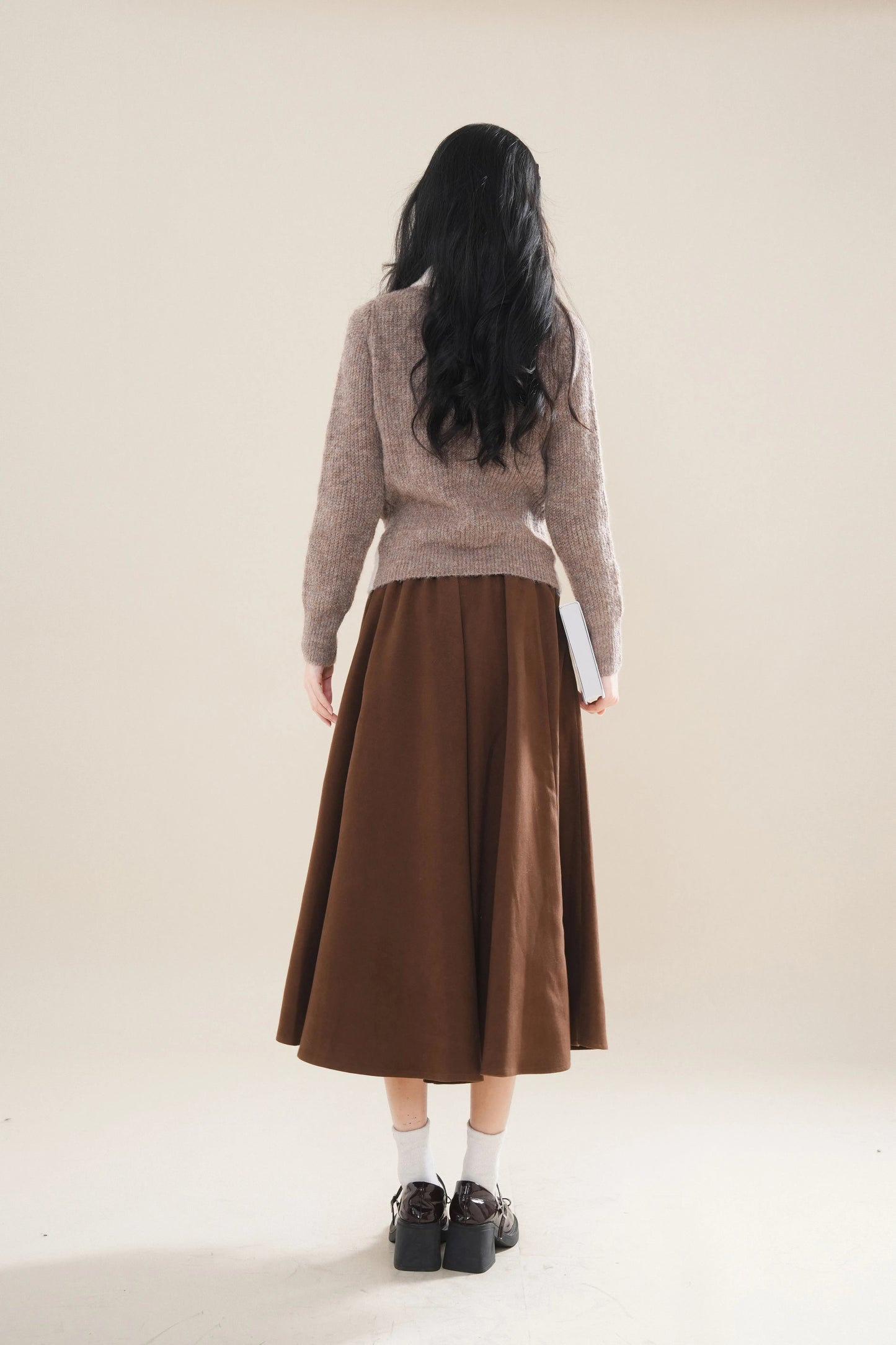 Faux Layered Cardigan (Khaki)