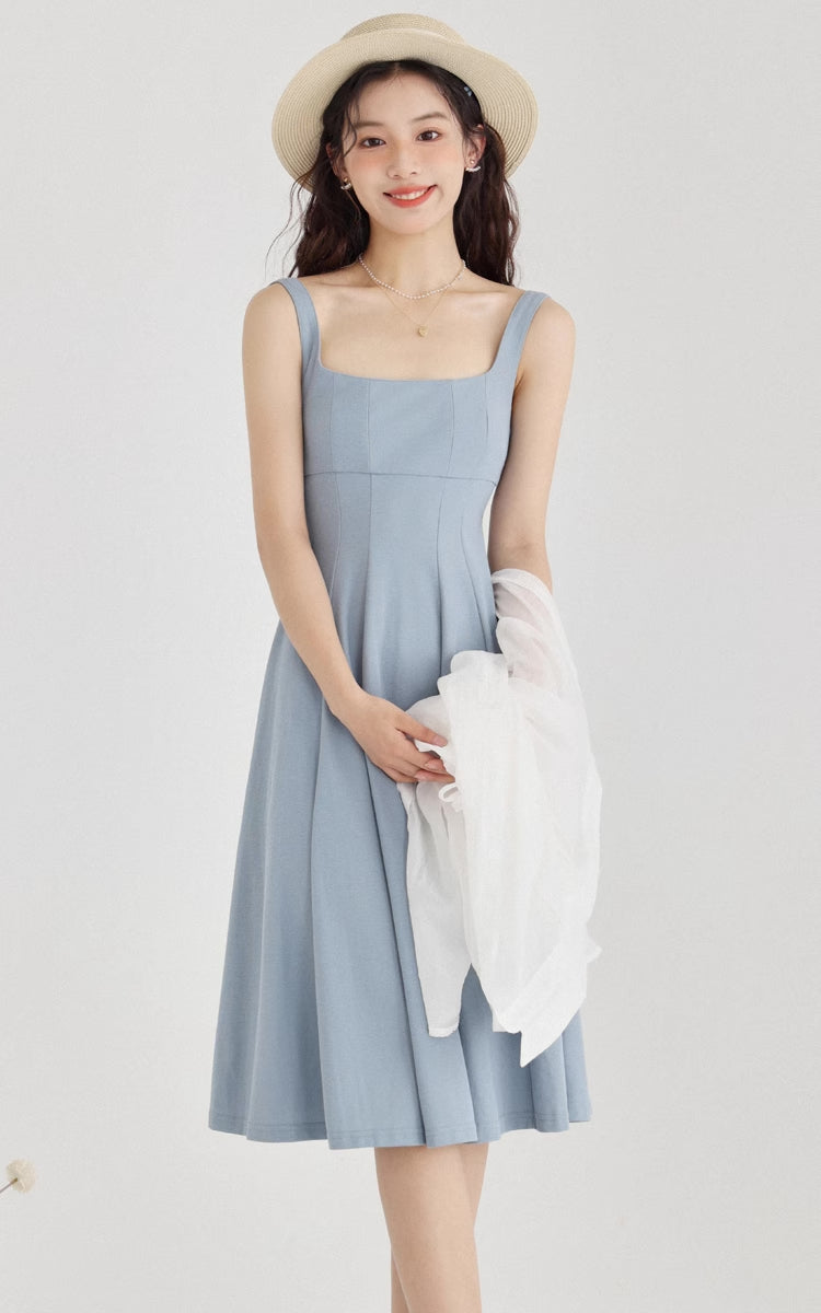 Periwinkle Cami Midi Dress (Blue)