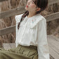 Tulip Collar Blouse (White)