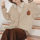 Bear Stitch Cardigan (Khaki)