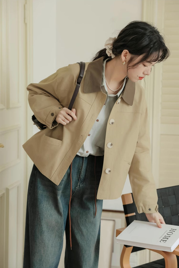 Boyfriend Utility Jacket (Khaki)