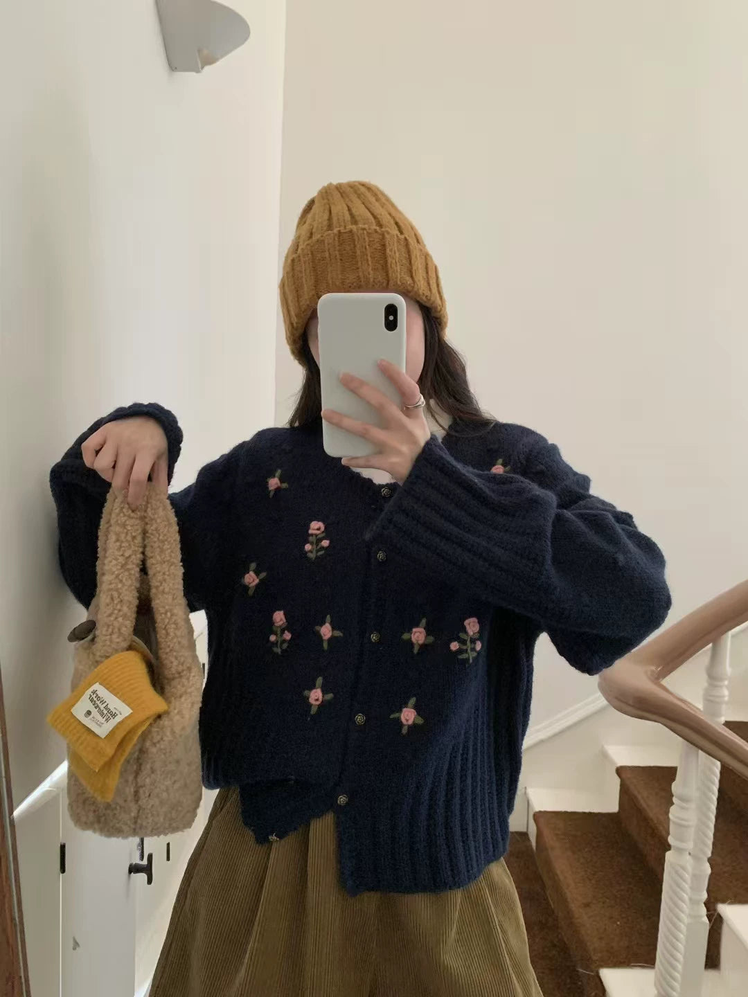 Rose Pom Pom Cardigan (3 Colors)