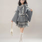 Trumpet Sleeve Short Coat & Skirt (2 Colors)