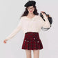 Pom Pom Plaid Mini Skirt (3 Colors)