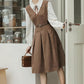 Basic Twofer Pinafore Dress (Brown)