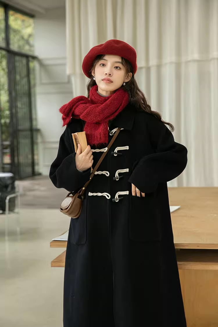 Basic Toggle Button Midi Coat (2 Colors)