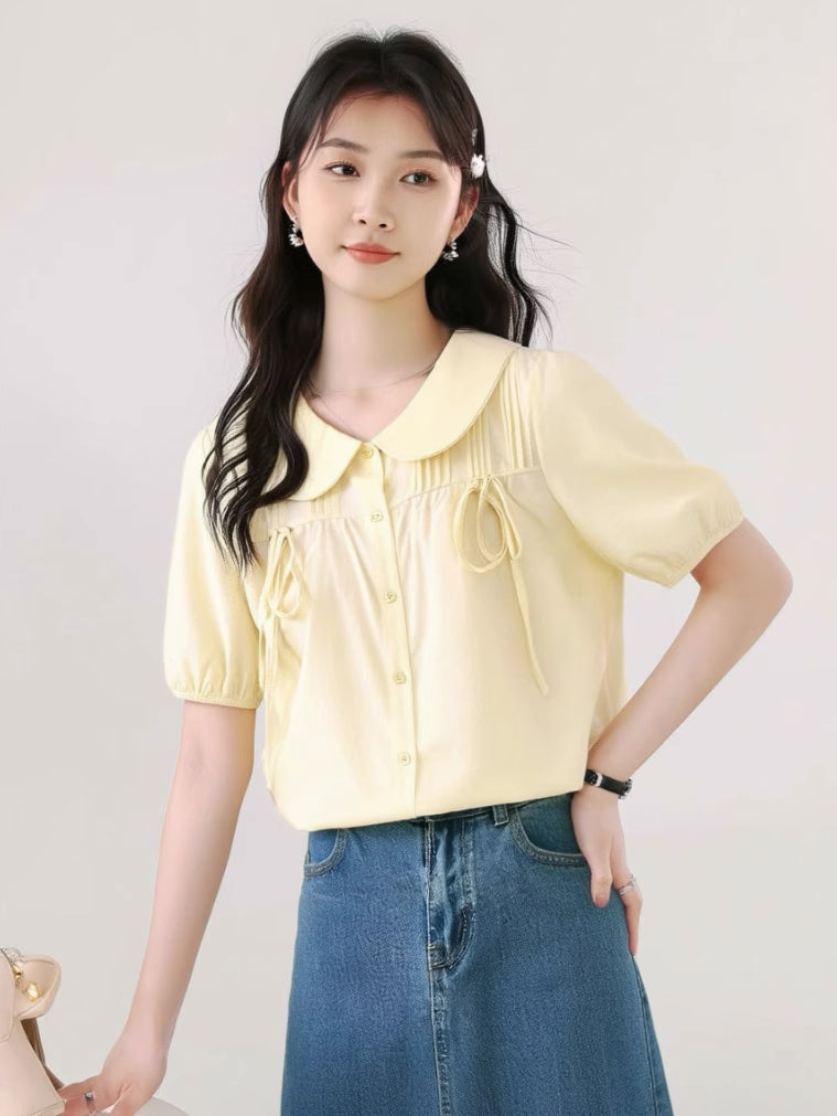 Bow Tied Blouse (2 Colors)