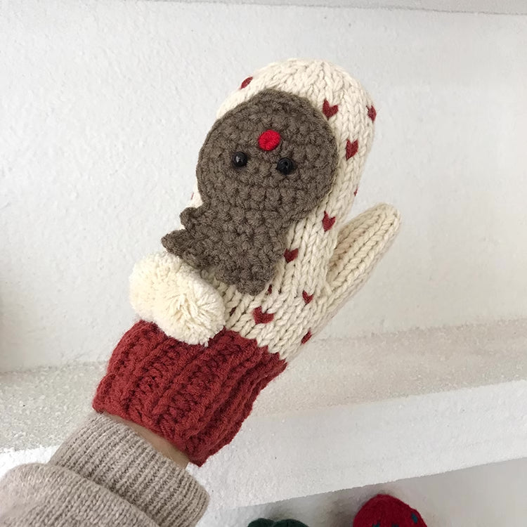 Reindeer Crochet Mittens (10 Colors)