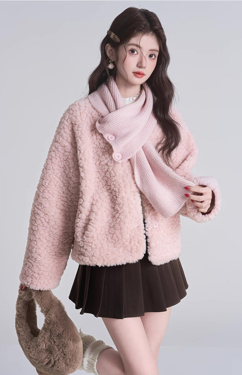 Sherpa Scarf Jacket (2 Colors)