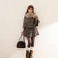 Library Plaid Capelet & Mini Skirt Set (Grey)