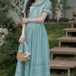 Midsummer Blues Midi Dress (Teal)