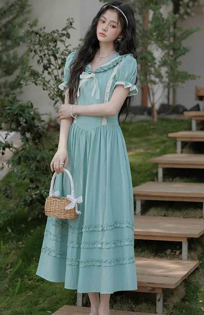 Midsummer Blues Midi Dress (Teal)