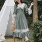 Adventure Peter Pan Collar Dress (Sage)
