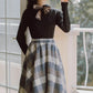 Tartan Plaid Circle Midi Skirt (3 Colors)
