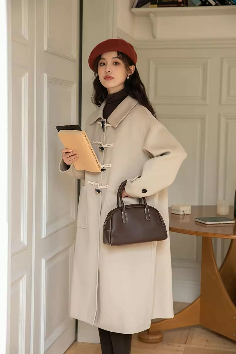 Basic Toggle Button Midi Coat (2 Colors)