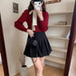 Tie Neck Puff Sleeve Sweater (5 Colors)