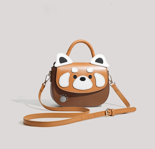 Red Panda Crossbody Bag (Brown)