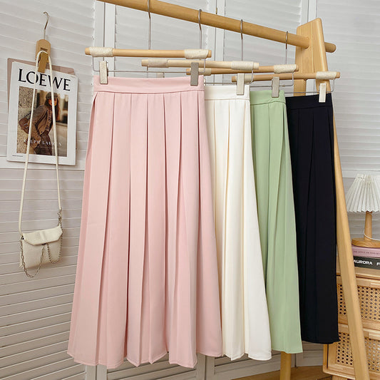Spring Pleated Midi Skirt (4 Colors)