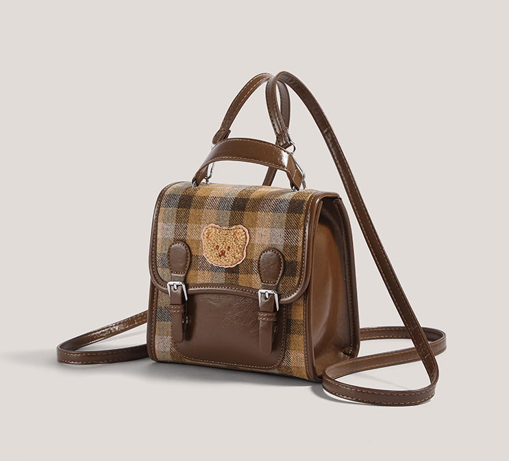 Bear Plaid Bag (2 Colors)