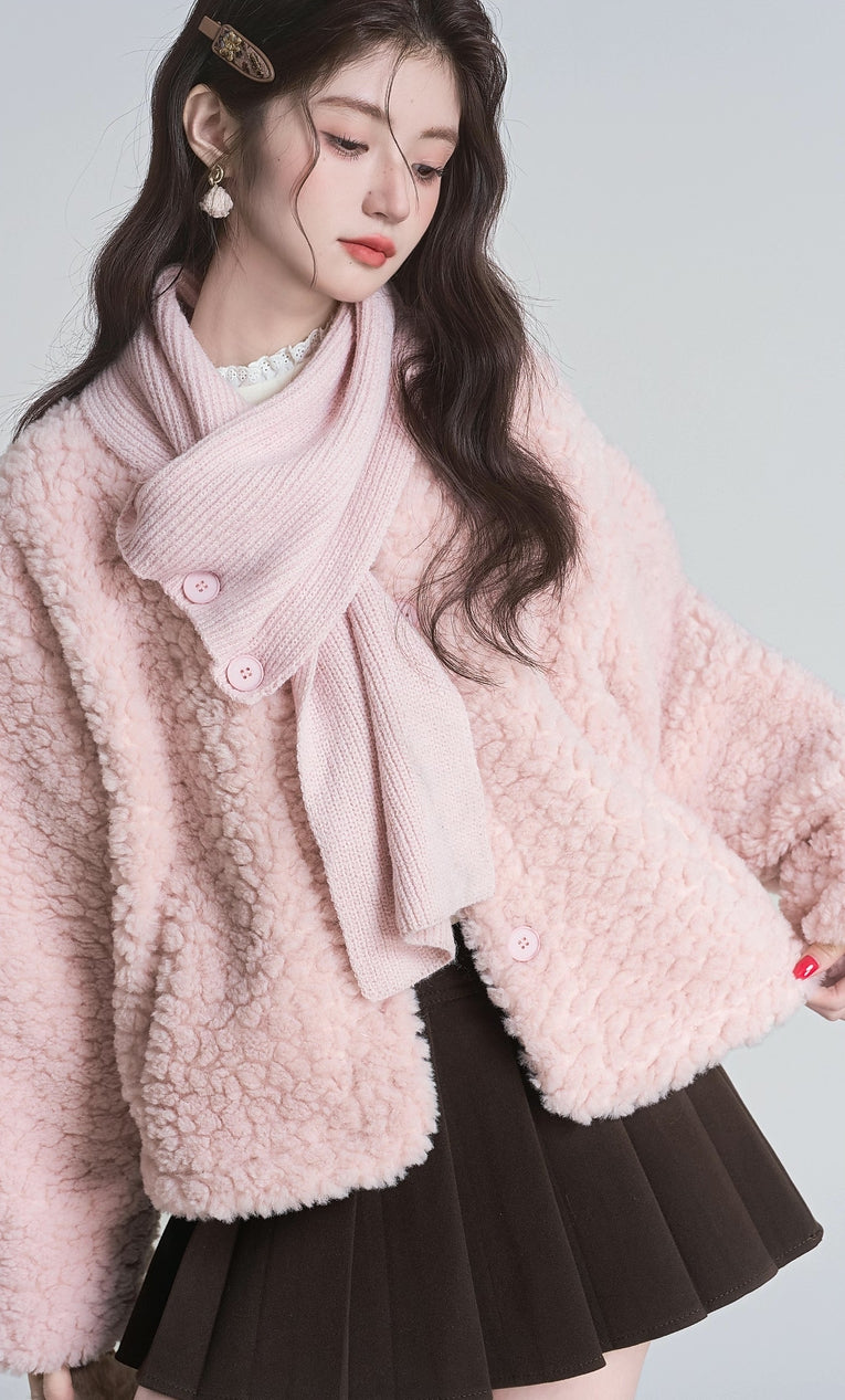 Sherpa Scarf Jacket (2 Colors)
