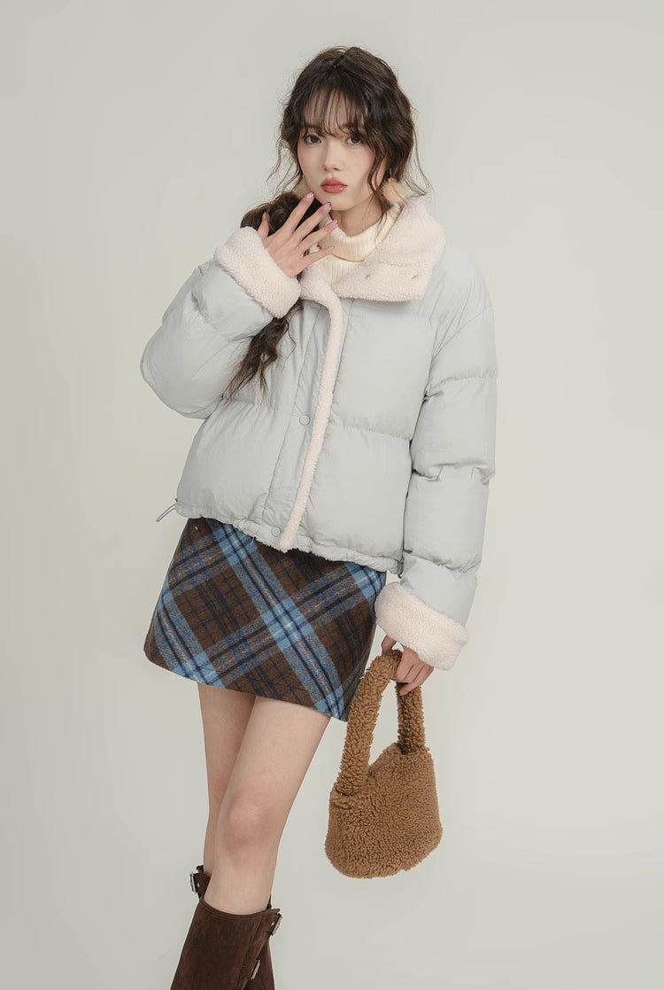 Sherpa Cropped Puffer Jacket (5 Colors)