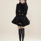 Fuzzy Mini Coat Dress (Black)