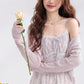 Iris Floral Lace Midi Cami Dress & Cardigan (Purple)
