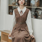 Basic Twofer Pinafore Dress (Brown)