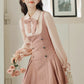 Preppy Stripe Twofer Mini Dress (Pink)