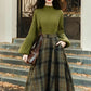 Willow Plaid Sweater & Skirt Set (Green)