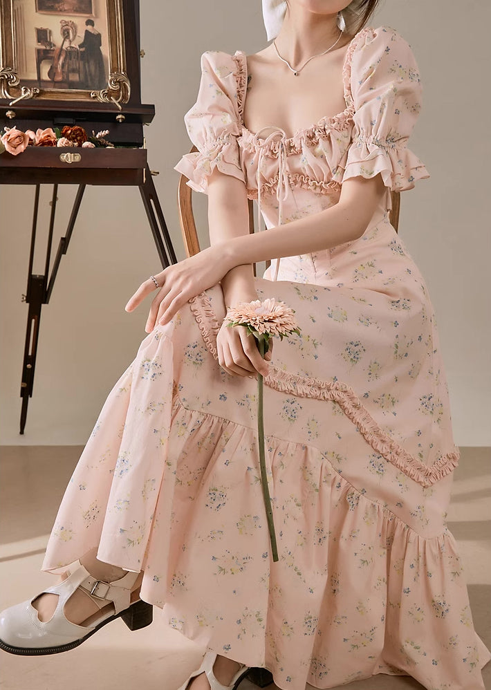 Afternoon Tea Floral Dress (Pink)