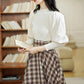 Choco Plaid Midi Skirt (Brown)