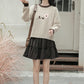 Waffle Knit Flower Sweater (2 Colors)