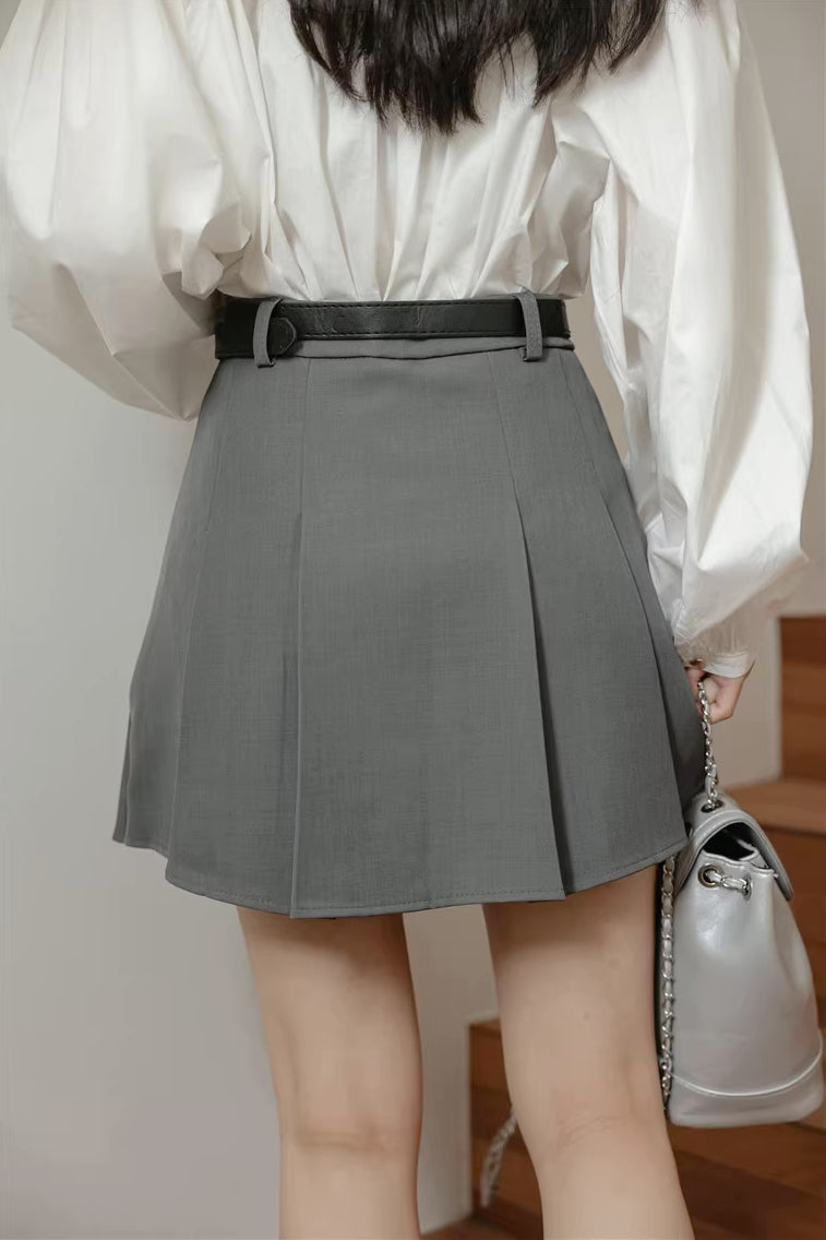 Preppy Pleated Mini Skirt (4 Colors)