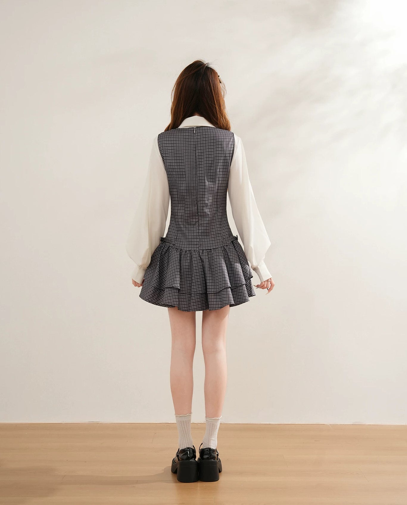 Prep Plaid Mini Dress & Blouse (2 Colors)