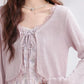 Iris Floral Lace Midi Cami Dress & Cardigan (Purple)