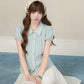 Gingham Fresh Blouse (Mint)