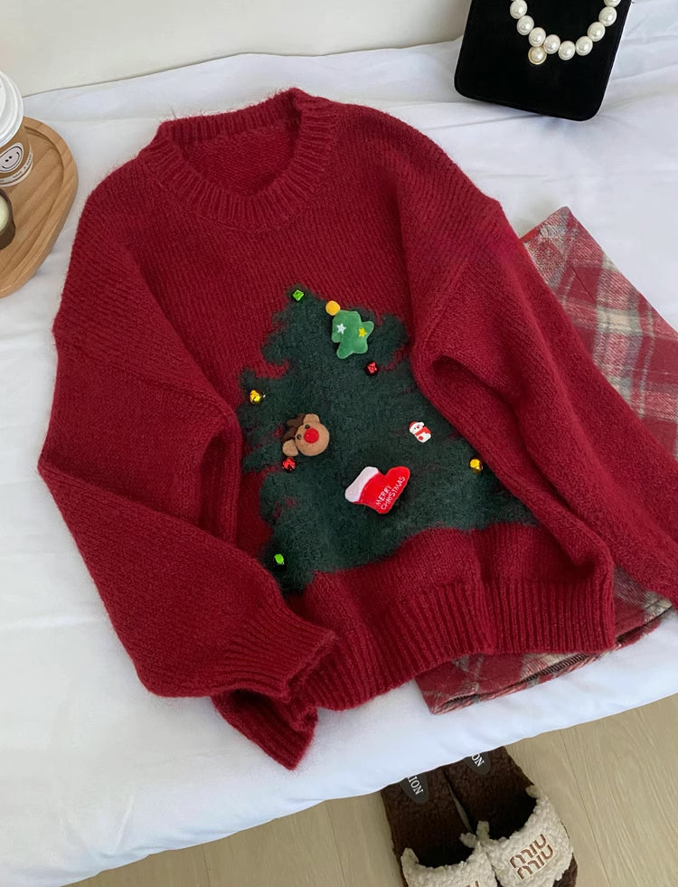 Christmas Tree Charms Sweater (3 Colors)