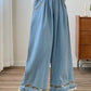 Forest Floor Embroidered Denim Pants (2 Colors)