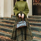 Willow Plaid Sweater & Skirt Set (Green)